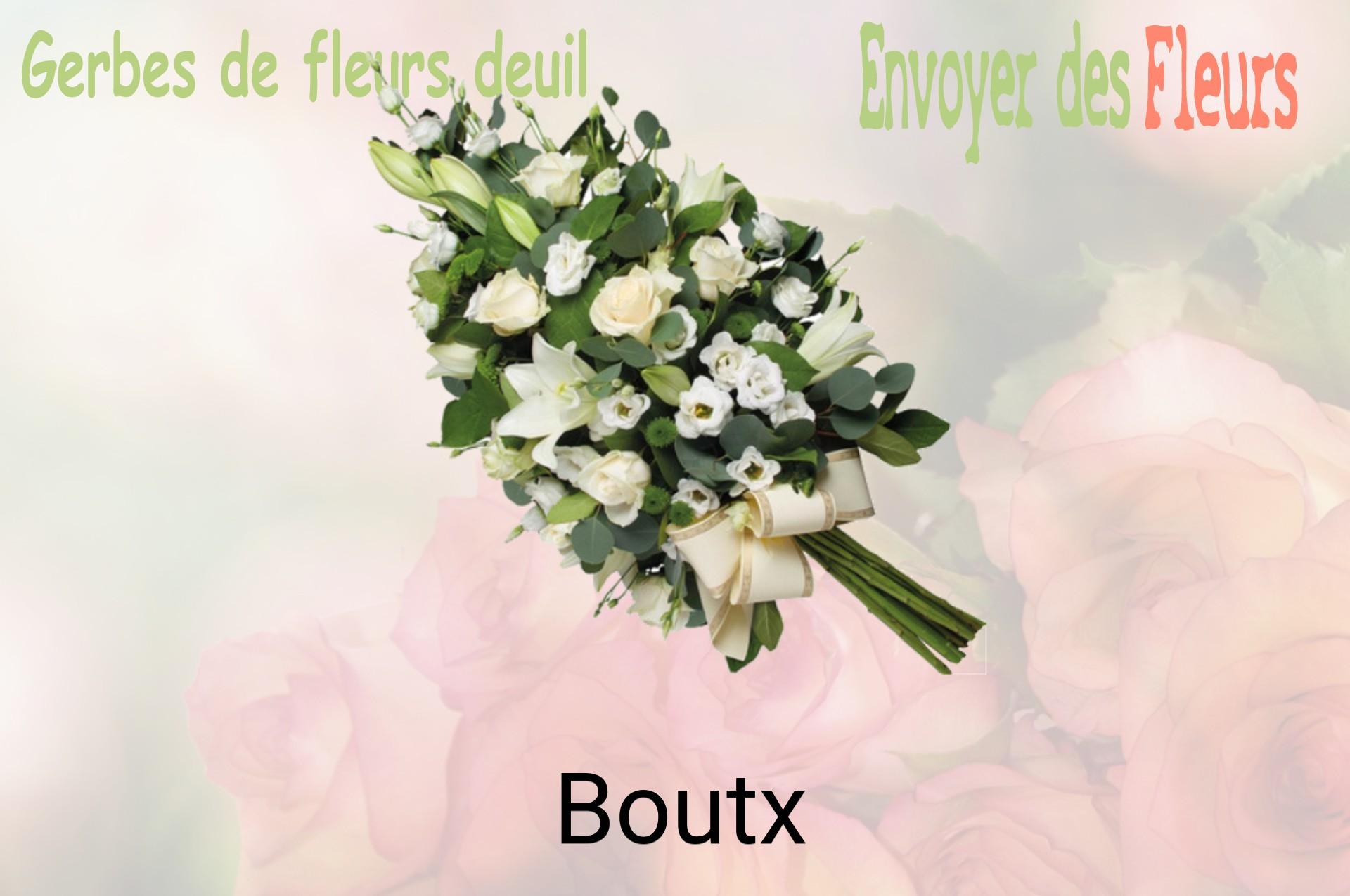 Gerbe de fleurs de deuil livrée à Boutx